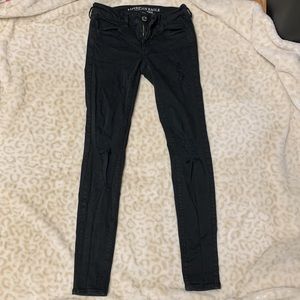 American Eagle black ripped jeans